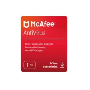 McAfee AntiVirus Protection | 1 PC (Windows)| Antivirus Protection, Internet Security Software