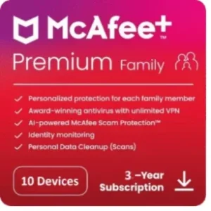 McAfee Family Plan 10 Devices – 3 Years
